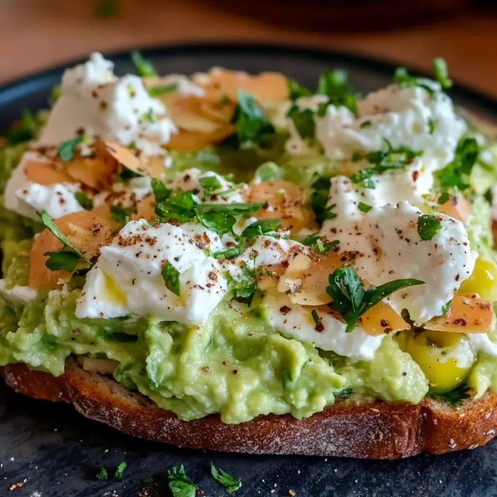Frühstück Guacamole Toast