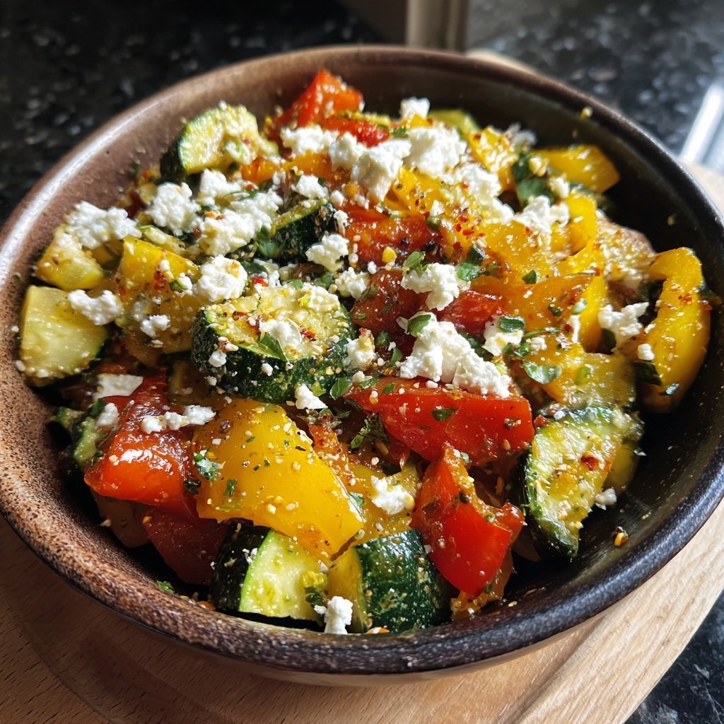 Gesund & Leicht Mediterrane Gemüsepfanne mit Feta