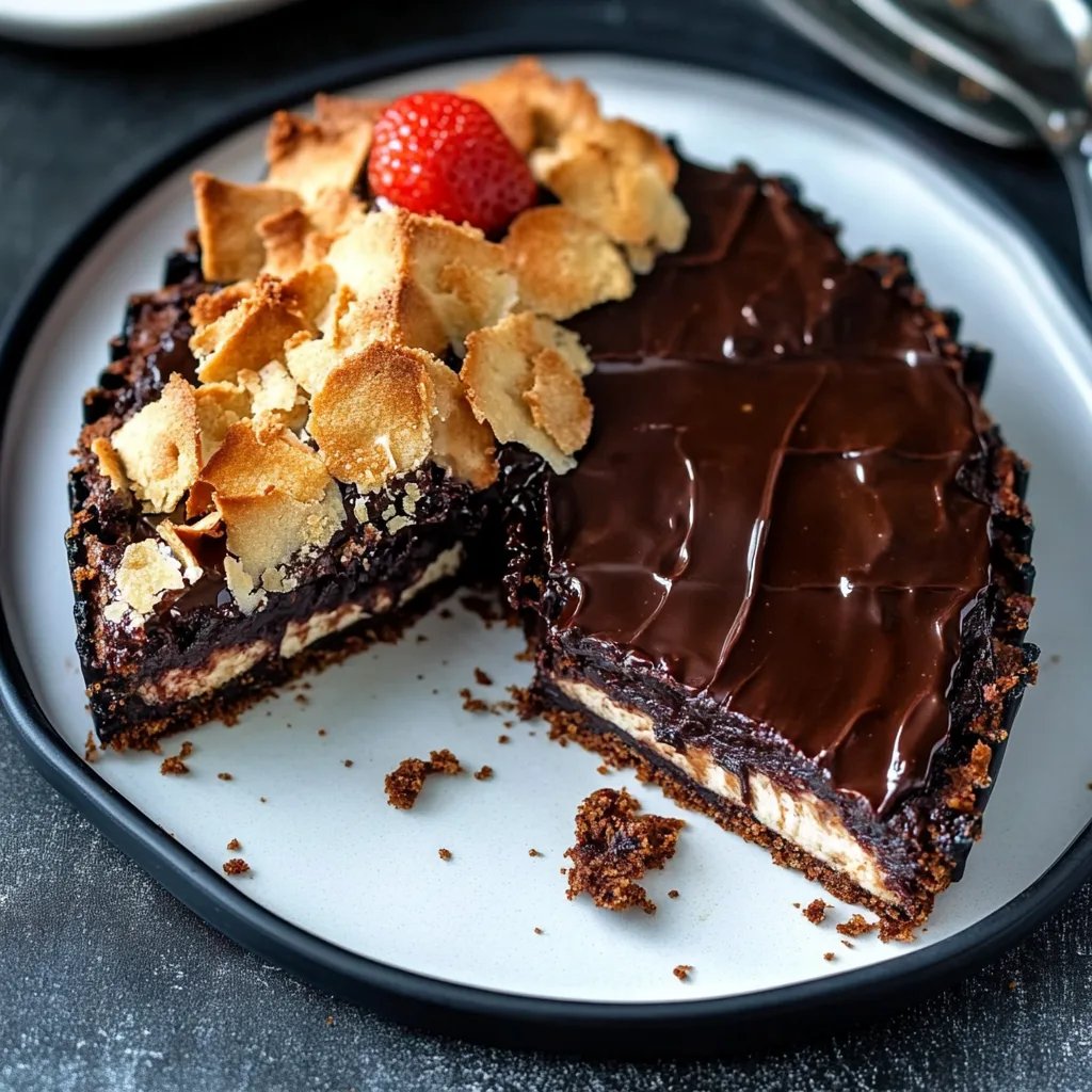 Schokoladigster Schokoladenkuchen mit Florentiner-Kruste