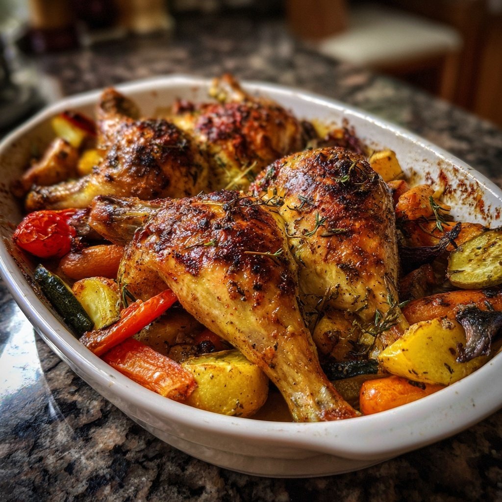 Hähnchen Gemüse Blech Aus Dem Ofen