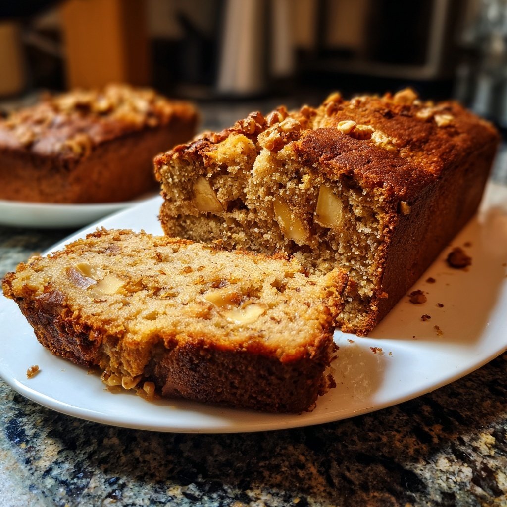 Bananenbrot mit Apfel und Zimt