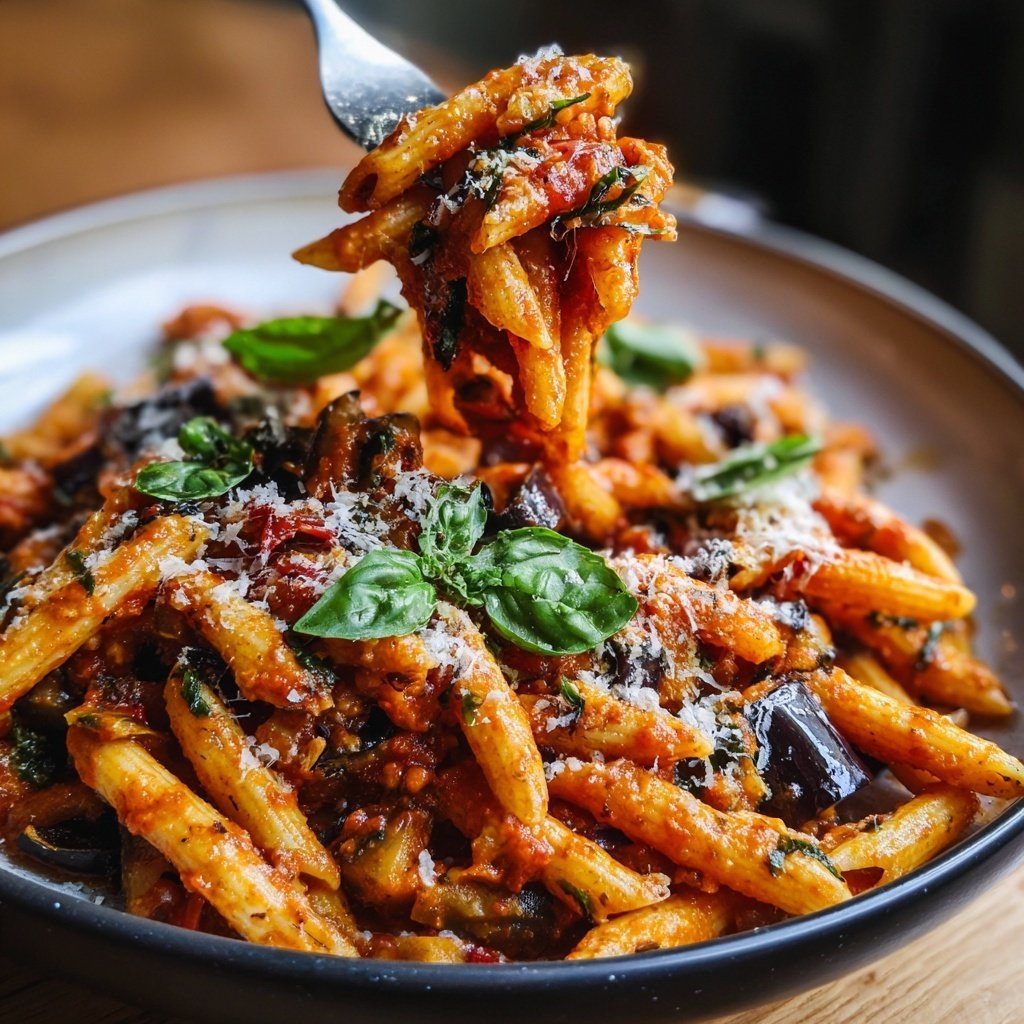 Internationale Küche Italienische Pasta alla Norma