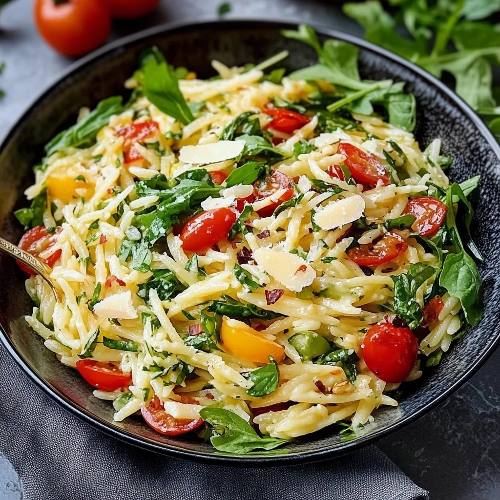 Italienischer Orzo Nudelsalat