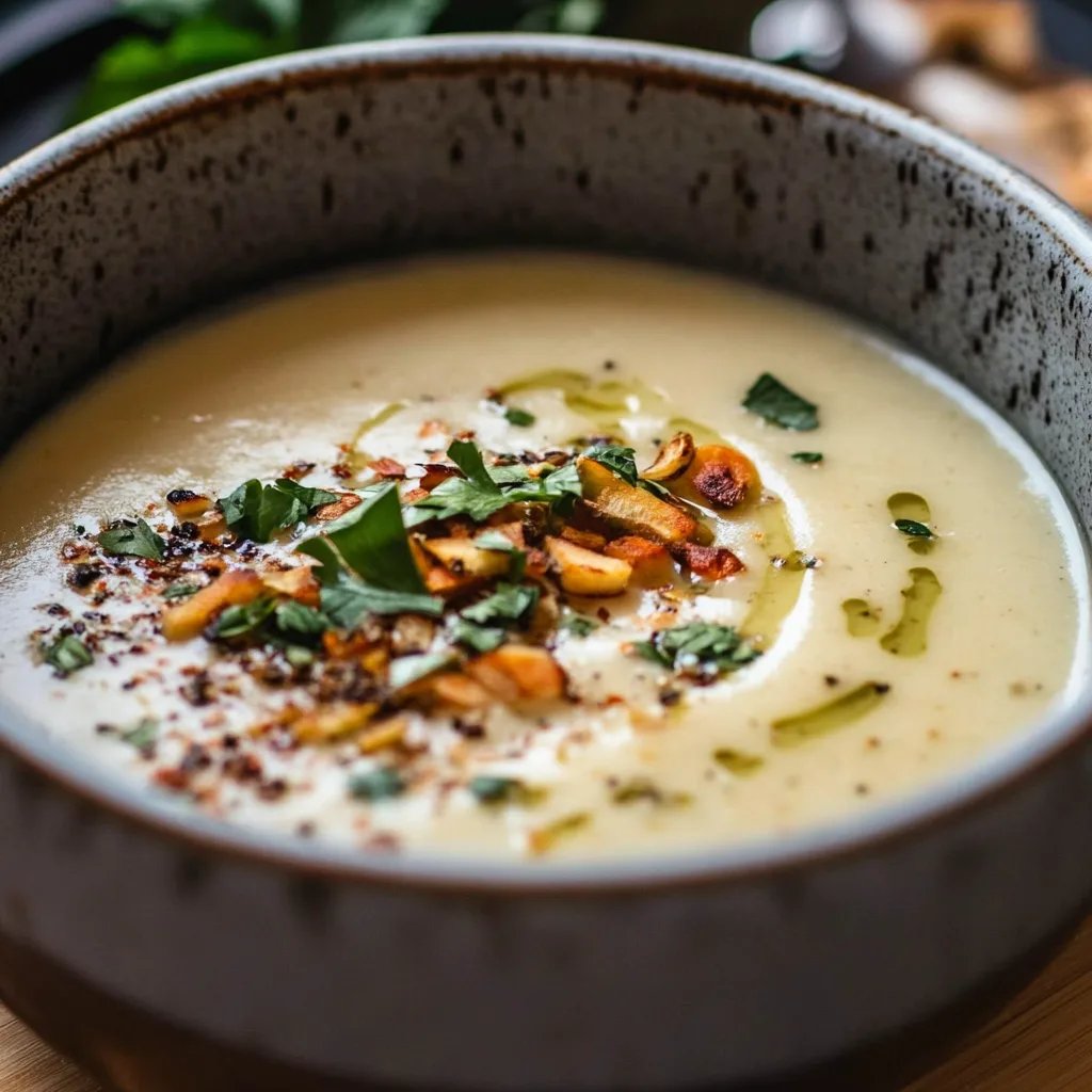 Feine und extra cremige Zwiebelsuppe