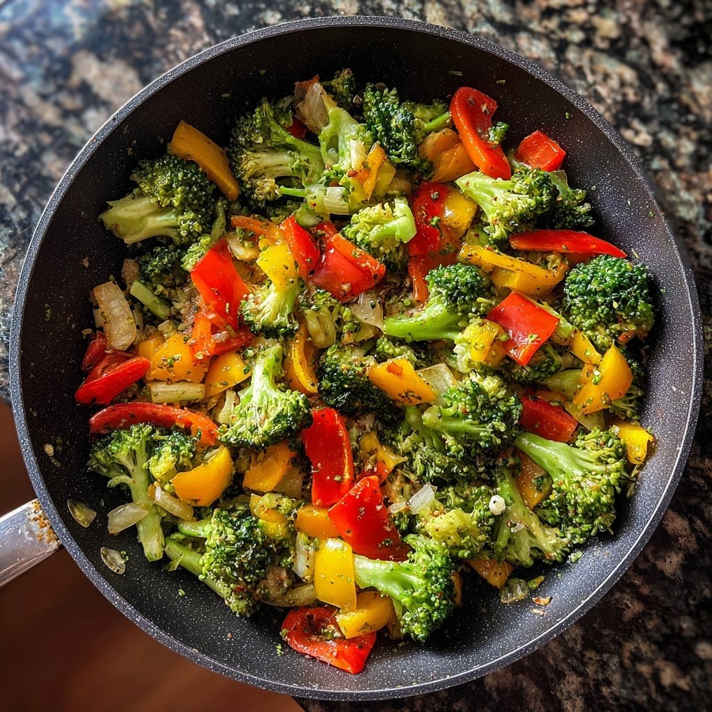 Kalorienarme Pfanne Mit Brokkoli