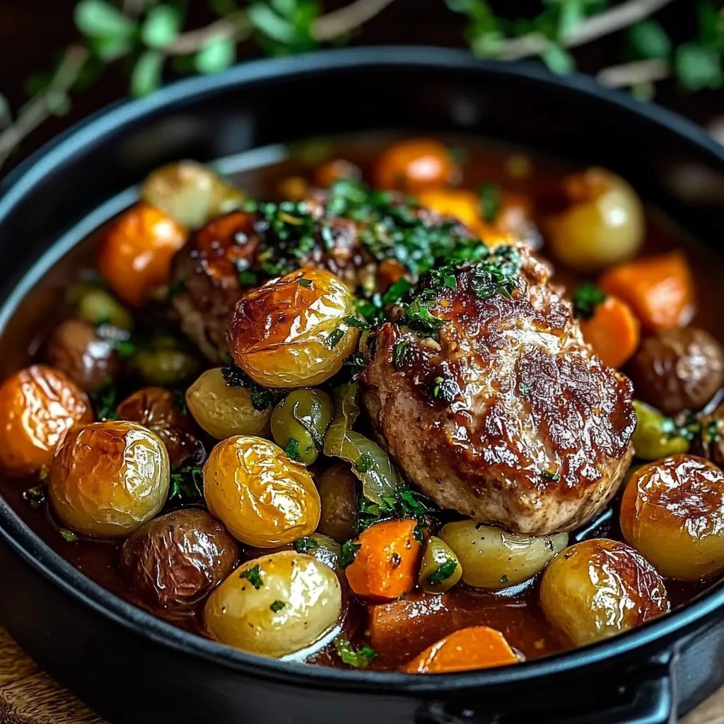 Rosenkohl Eintopf mit Fleischbällchen