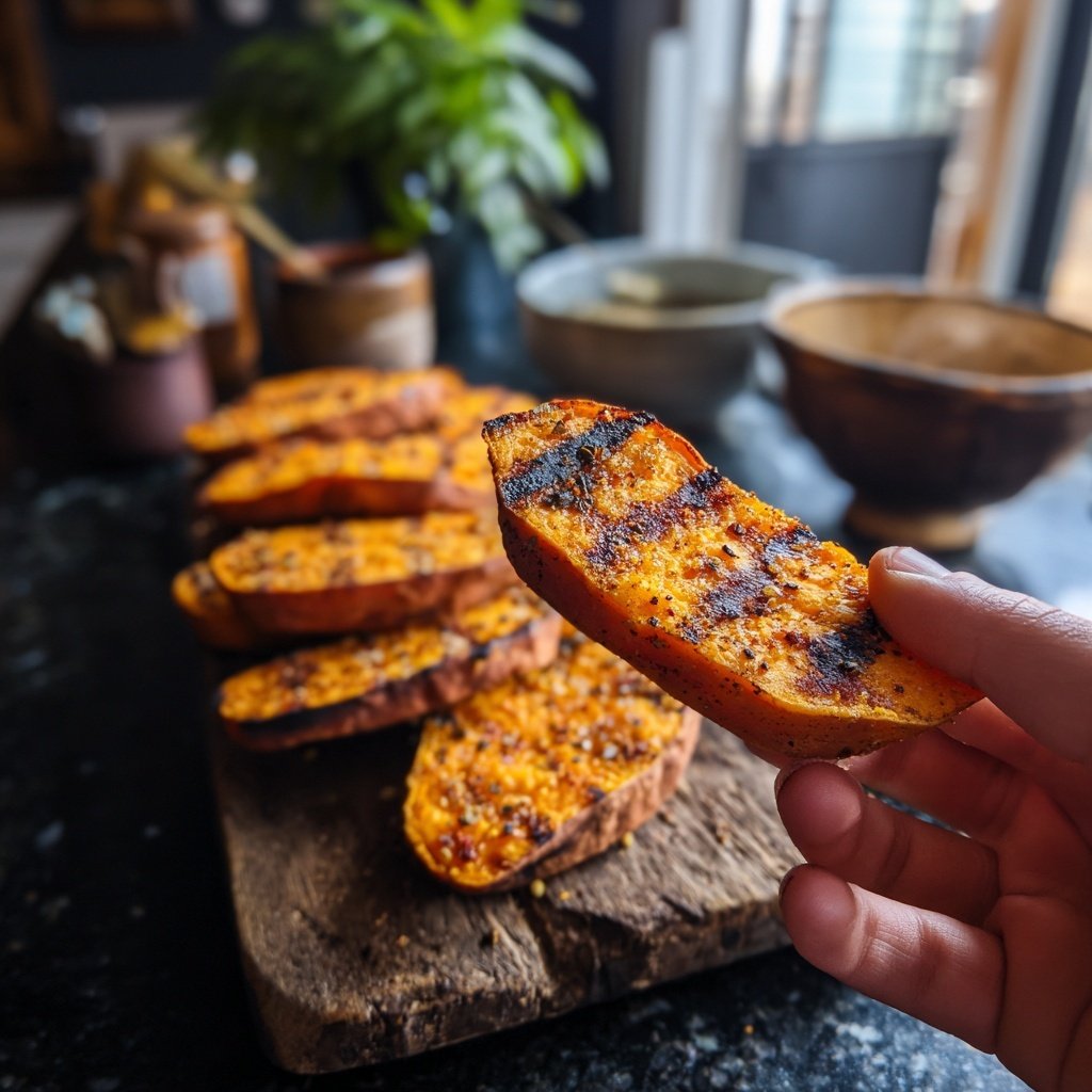 Knusprige Grill Süßkartoffeln Mit Paprika