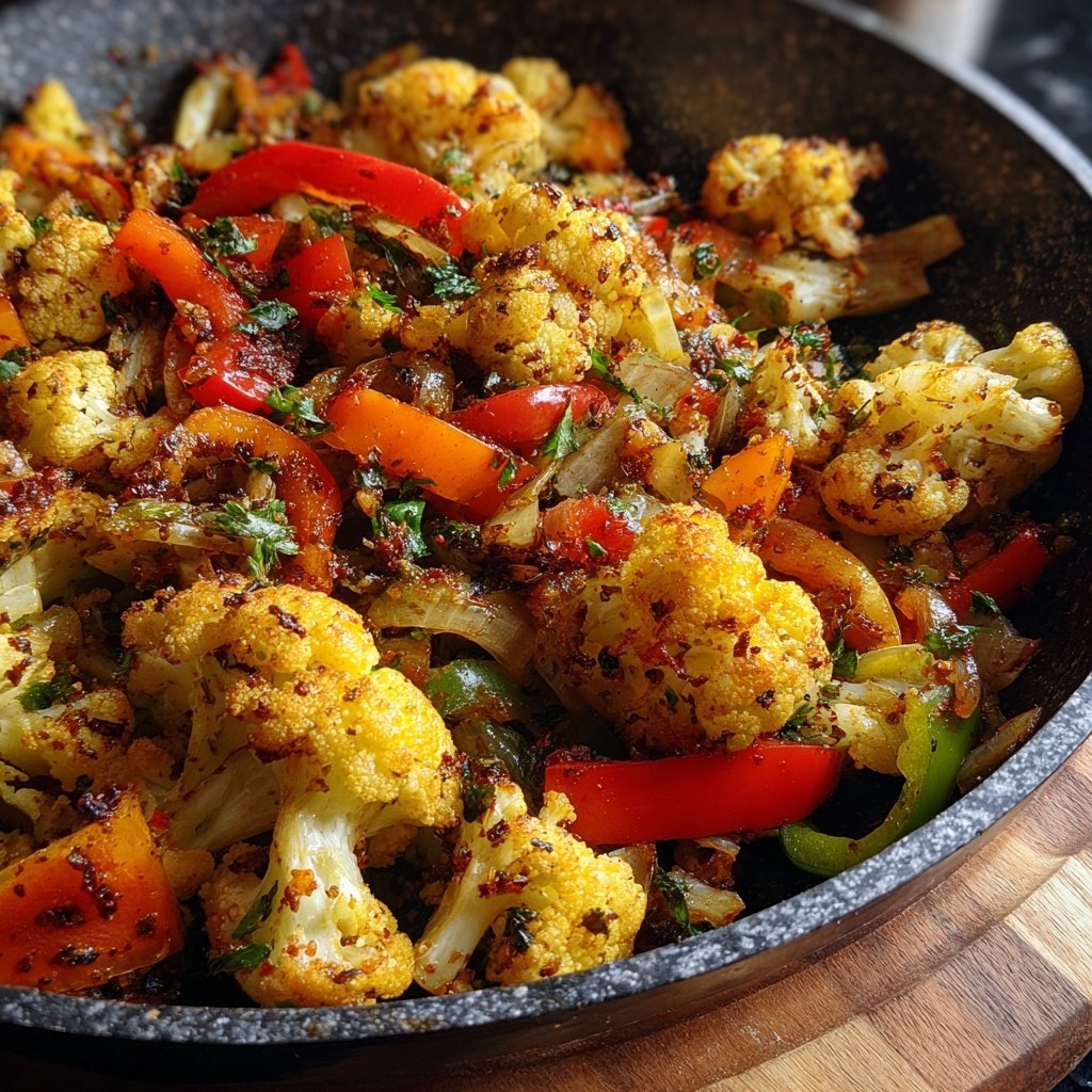 Blumenkohl Gemüsepfanne Schnell