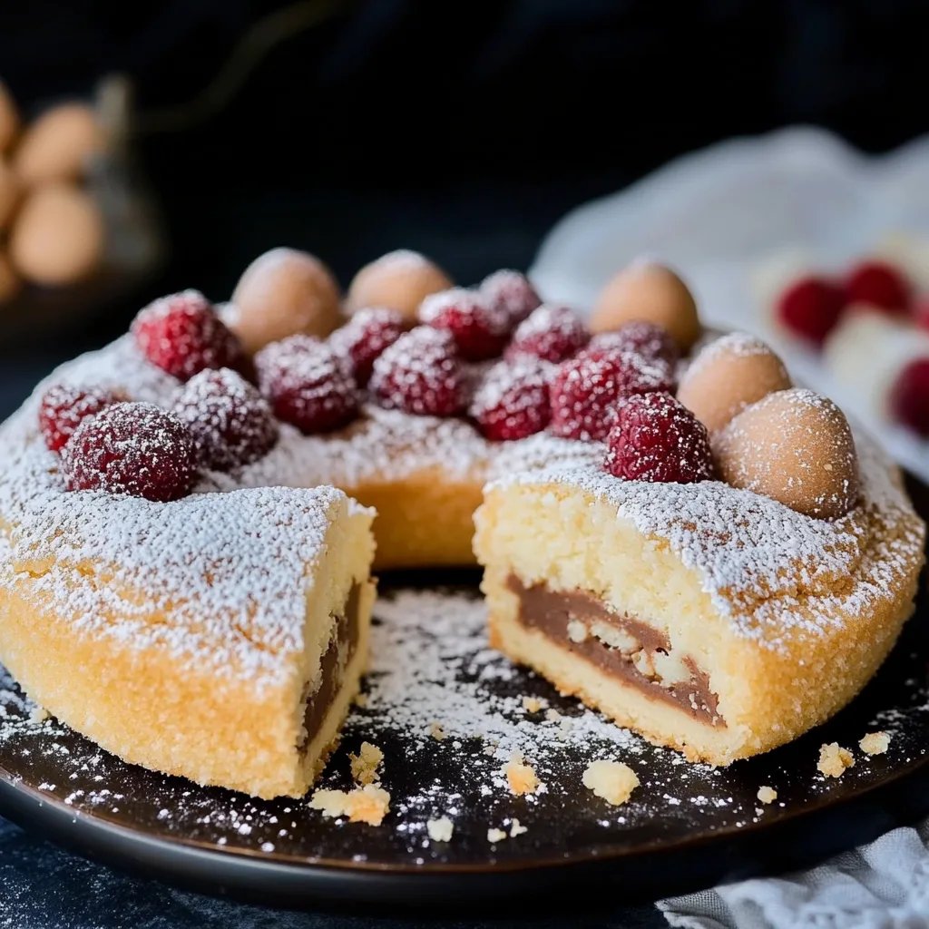 Vanillekipferl-Kugeln mit Marzipan & Nougat
